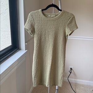 Green mini summer dress